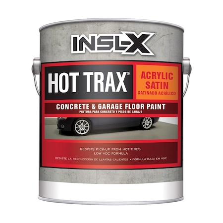 Insl-X By Benjamin Moore Insl-X Hot Trax Satin Silver Gray Water-Based Acrylic Concrete & Garage Floor Paint 1 gal HTF309092-01